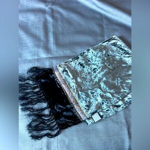 Pepis 100% Viscose fringe gray scarf